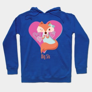 Kids Big Sis Older sister Little Girl Fox T Shirt Hoodie